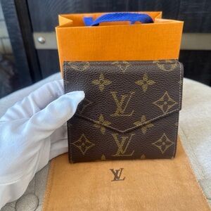 Louis Vuitton Brown and Gold Monogram Wallet